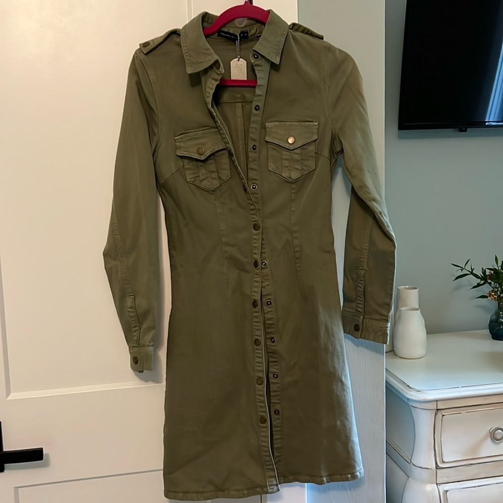 Military Denim Dress / Jacket.
